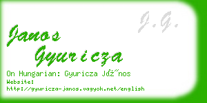 janos gyuricza business card